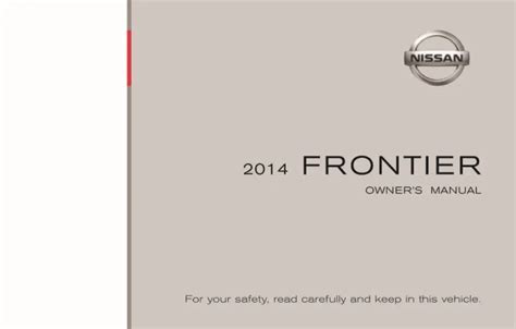 2014 Nissan Fontier Owners Manual